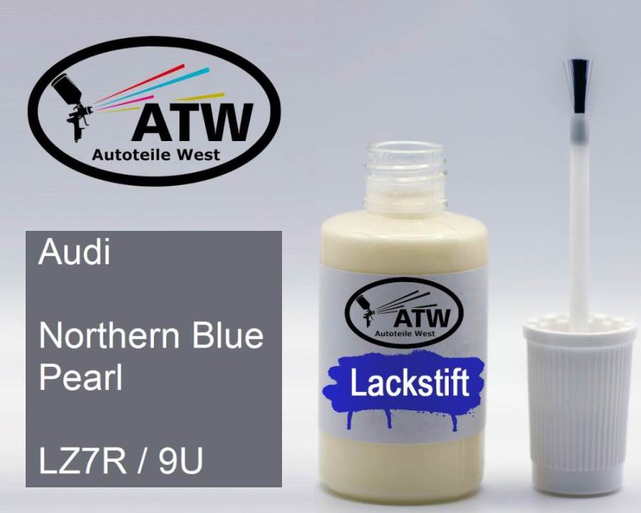 Audi, Northern Blue Pearl, LZ7R / 9U: 20ml Lackstift, von ATW Autoteile West.
